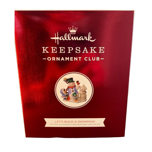 Hallmark Keepsake 2018 Member Exclusive Lets Build A Snowman! Ornament - Picture 1 of 4